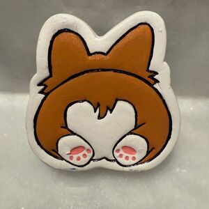 NWOT Etsy Handmade Corgi Card Photo Stand Brown White Limited Numbered by Artist